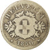 Coin, Switzerland, 20 Rappen, 1850, Bern, VF(20-25), Billon, KM:7