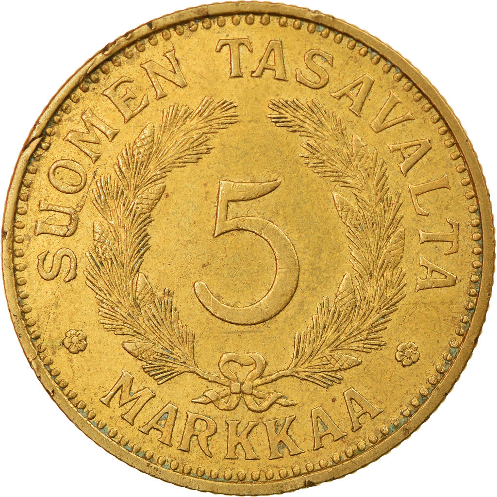 Münze, Finnland, 5 Markkaa, 1938, SS+, Aluminum-Bronze, KM:31