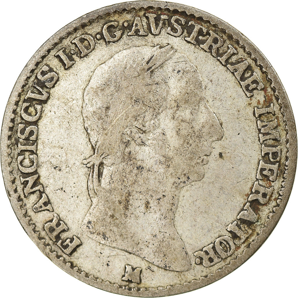 Münze, Italien Staaten, LOMBARDY-VENETIA, 1/4 Lira, 1823, Milan, S+, Silber