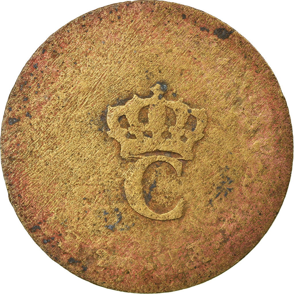 Coin, General Colony, Guyana, Sol, Sol Estampé, F(12-15), Billon, Lecompte:278a