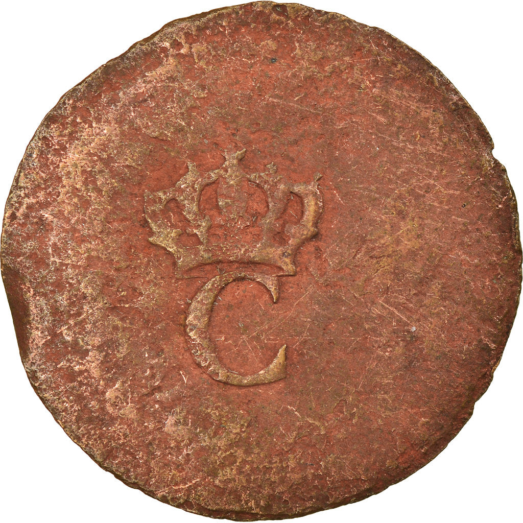 Coin, General Colony, Guyana, Sol, Sol Estampé, F(12-15), Billon, Lecompte:278a