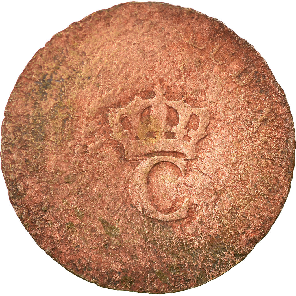 Coin, General Colony, Guyana, Sol, Sol Estampé, F(12-15), Billon, Lecompte:278a