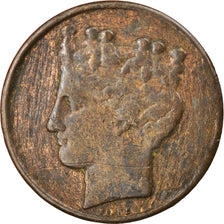 Moneda, Chile, 1/2 Decimo, 1851, MBC+, Cobre, KM:PnA9