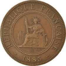 Coin, FRENCH INDO-CHINA, Cent, 1885, Paris, EF(40-45), Bronze, KM:1, Lecompte:37