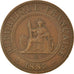 Coin, FRENCH INDO-CHINA, Cent, 1885, Paris, EF(40-45), Bronze, KM:1, Lecompte:37