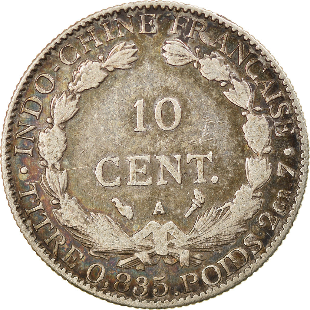 Monnaie, FRENCH INDO-CHINA, 10 Cents, 1909, Paris, TTB, Argent, KM:9