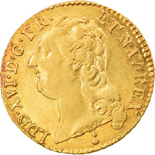 Moeda, França, Louis XVI, Louis d'or à la tête nue, Louis d'Or, 1788, Metz