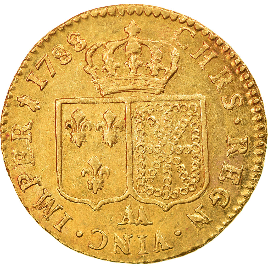Monnaie, France, Louis XVI, Louis d'or à la tête nue, Louis d'Or, 1788, Metz