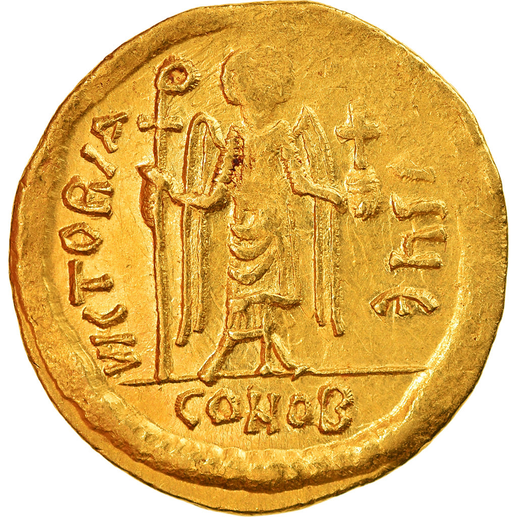 Coin, Phocas, Solidus, 607-610, Constantinople, MS(60-62), Gold, Sear:620
