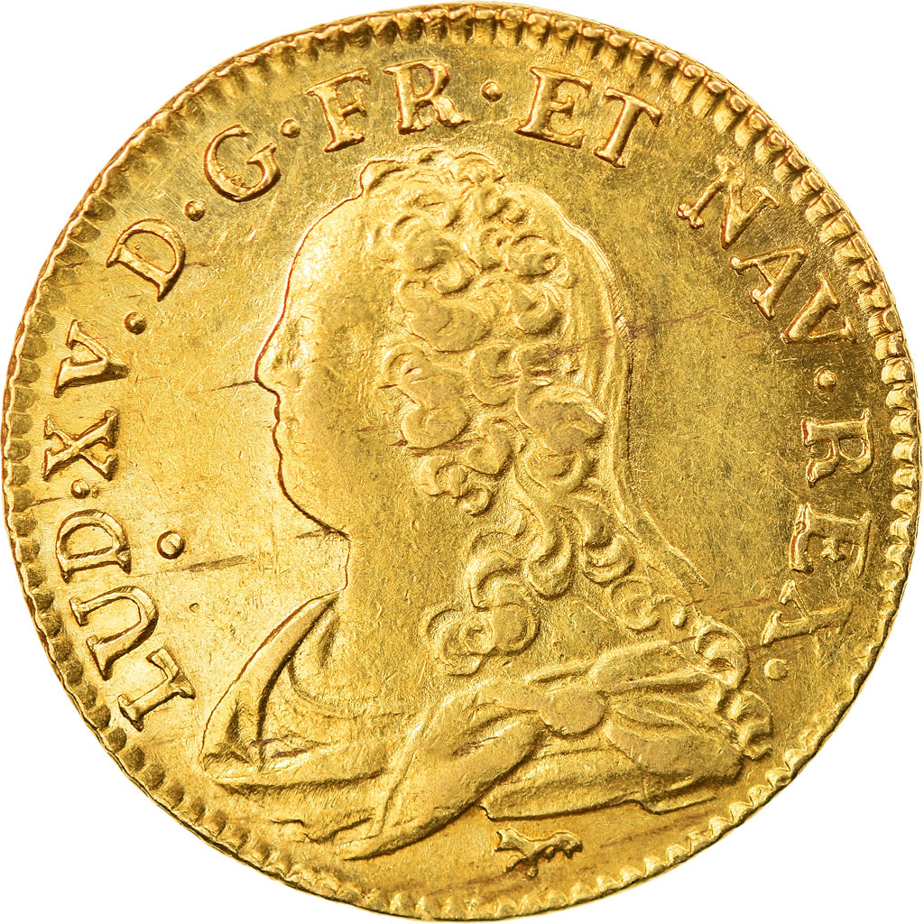 Monnaie, France, Louis XV, Louis d'or aux lunettes, Louis d'Or, 1729, Paris