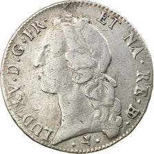 Moneda, Francia, Louis XV, Écu de Béarn au bandeau, 1770, Pau, BC+, Plata