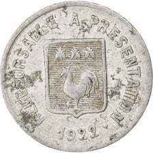 France, 5 Centimes, 1922, EF(40-45), Aluminium, Elie #25.1, 0.93