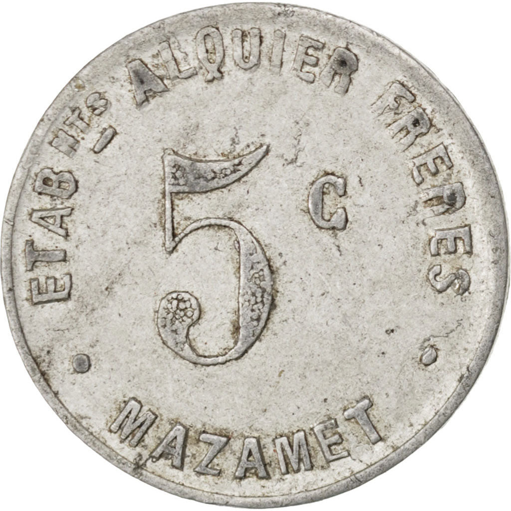 France, 5 Centimes, 1922, EF(40-45), Aluminium, Elie #25.1, 0.93