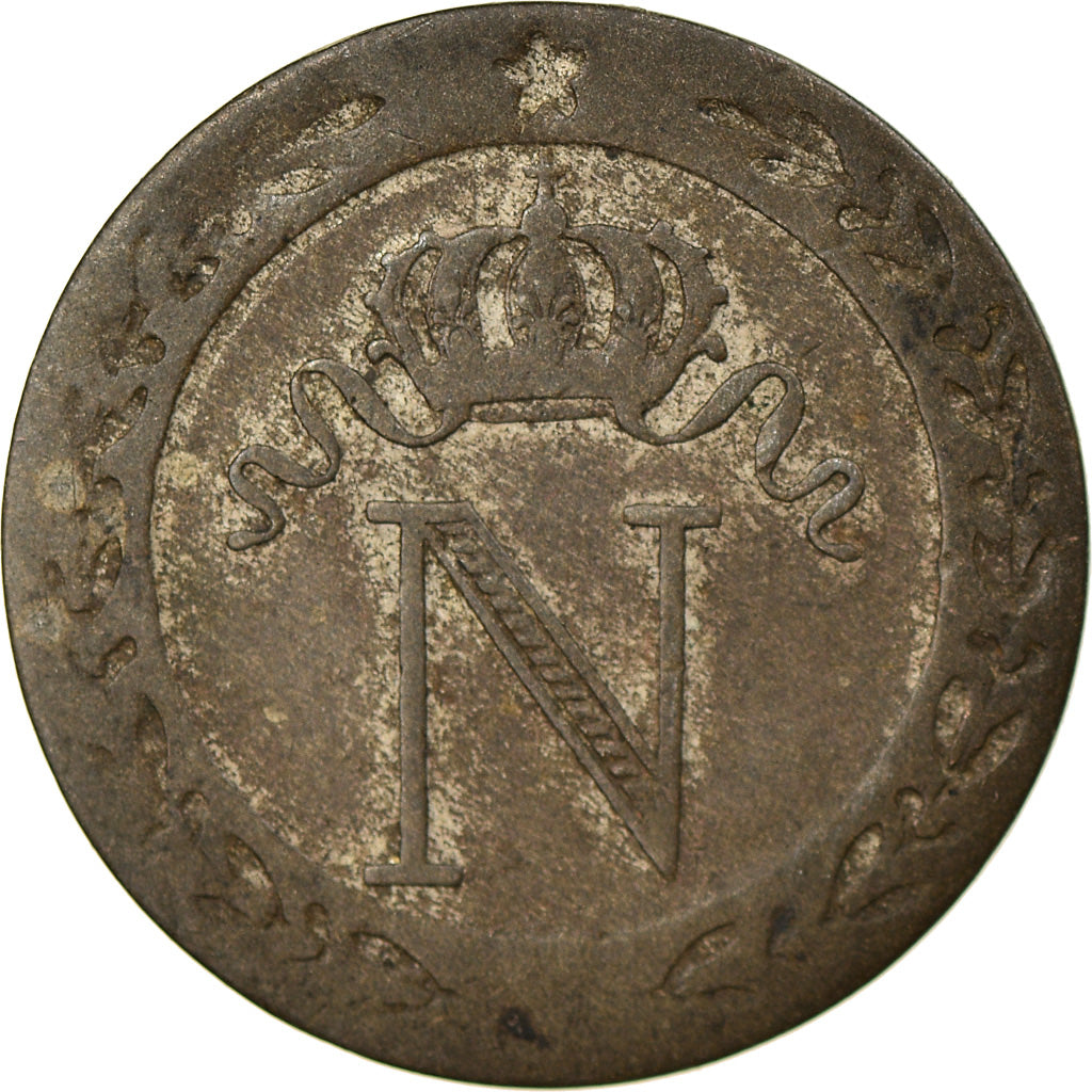 Münze, Frankreich, Napoléon I, 10 Centimes, 1808, Rouen, S+, Billon, KM:676.2