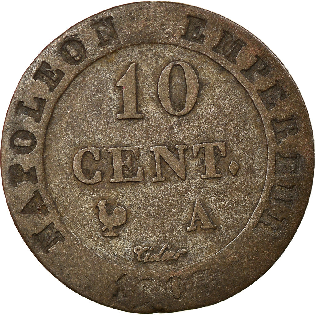 Monnaie, France, Napoléon I, 10 Centimes, 1808, Paris, TB+, Billon