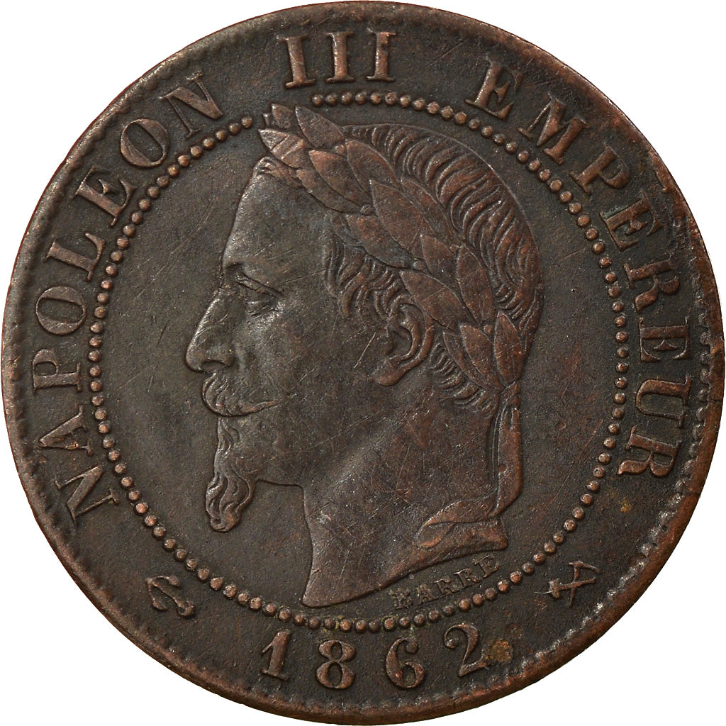 Moneta, Francja, Napoleon III, Napoléon III, Centime, 1862, Bordeaux