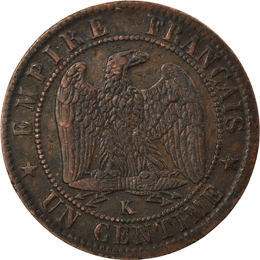 Moneta, Francja, Napoleon III, Napoléon III, Centime, 1862, Bordeaux