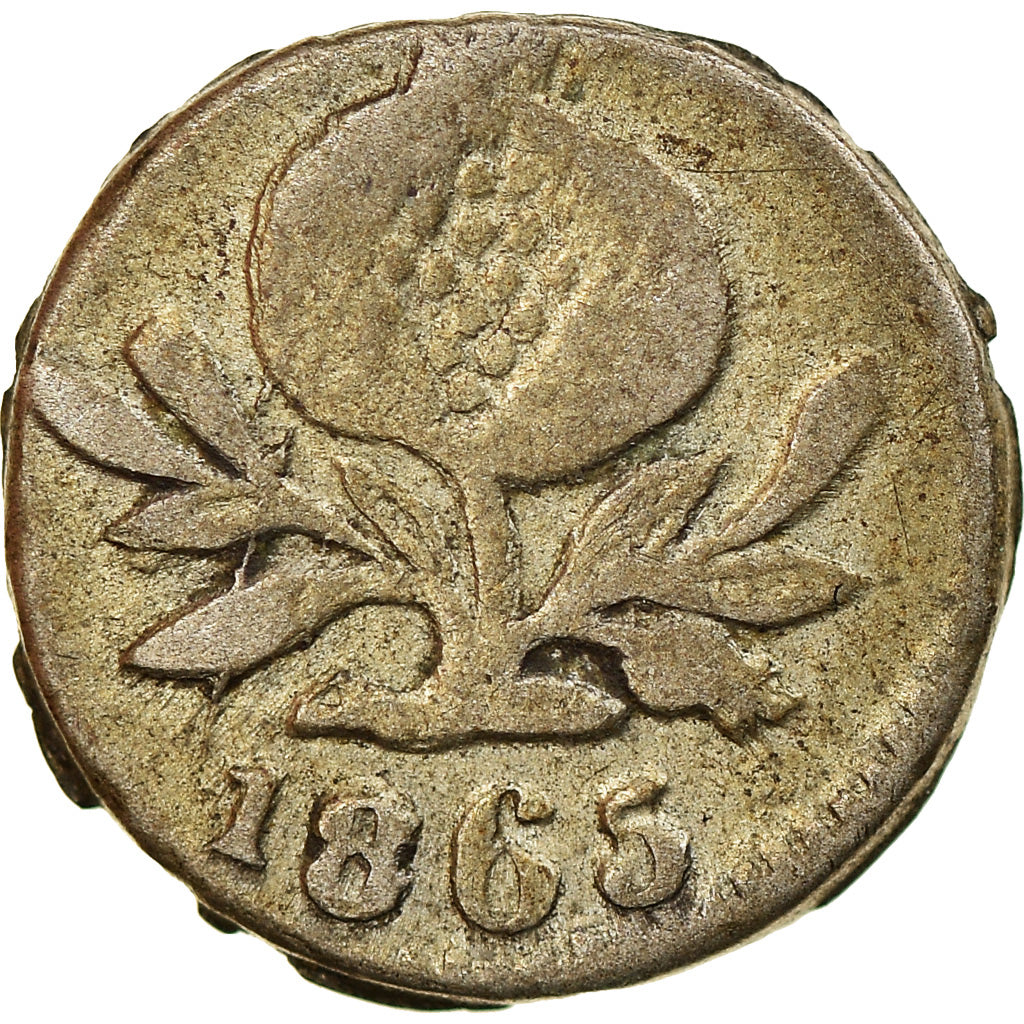 Coin, Colombia, 1/4 Decimo, 1865, Popayan, VF(30-35), Silver, KM:143.2