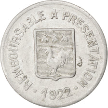 France, 10 Centimes, 1922, EF(40-45), Aluminium, Elie #25.2, 1.09