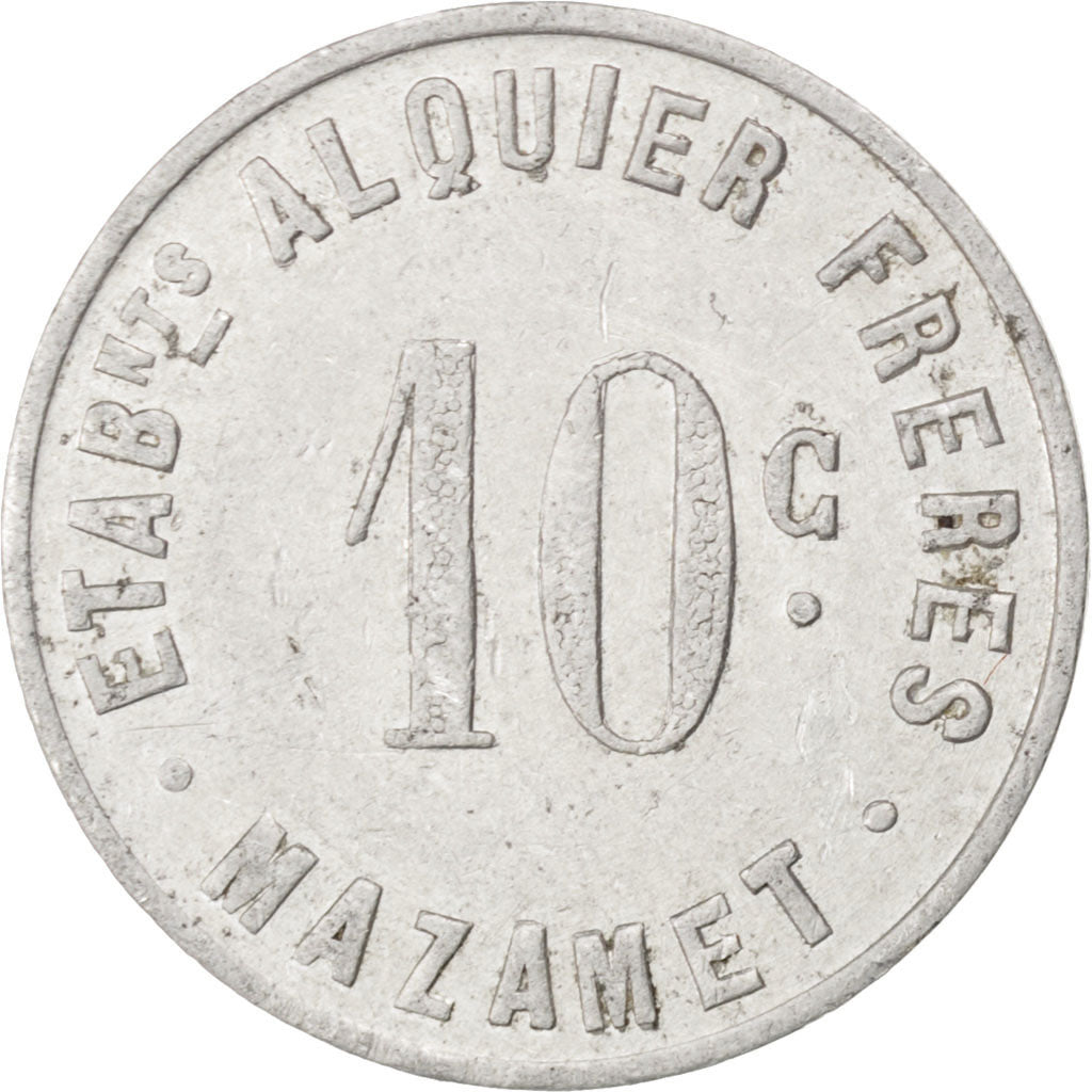 France, 10 Centimes, 1922, EF(40-45), Aluminium, Elie #25.2, 1.09