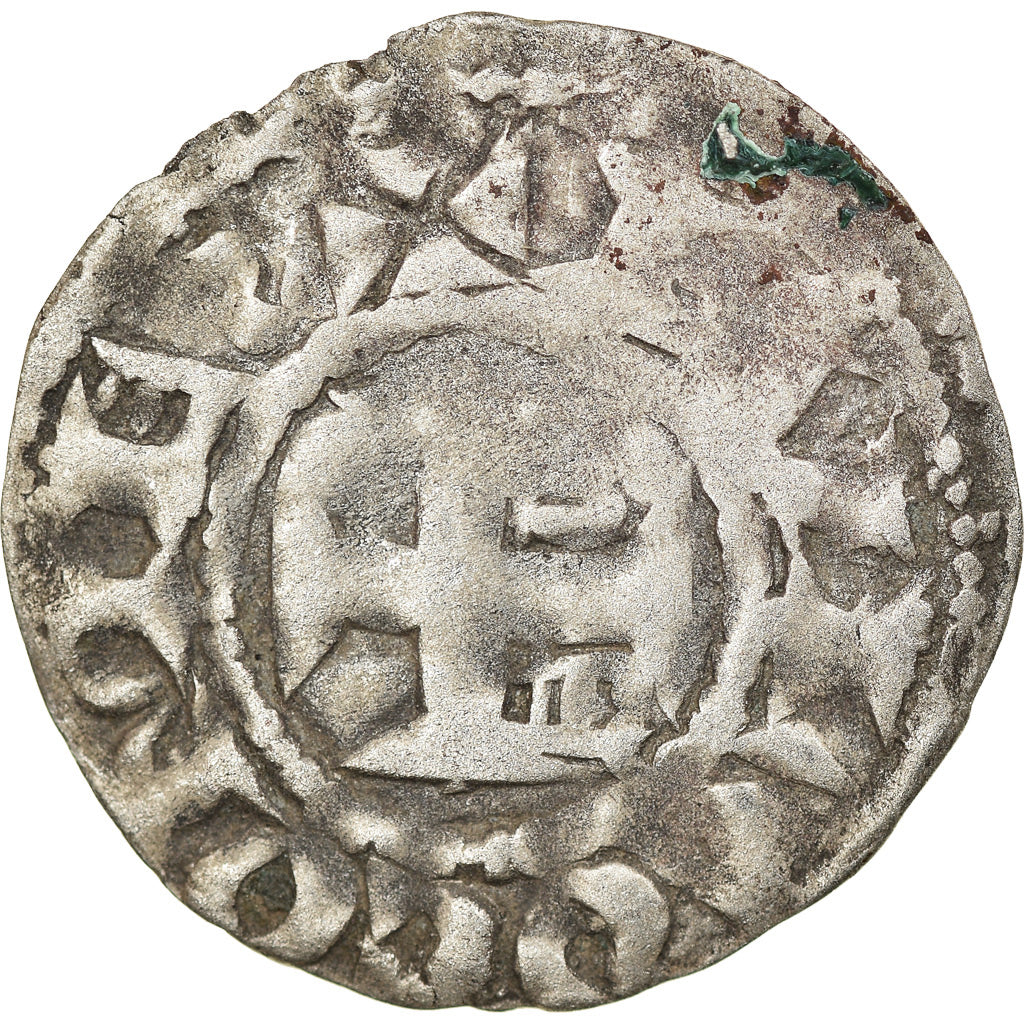 Moneta, Francia, Anjou, Foulques V, Denarius, Angers, MB, Argento, Boudeau:153