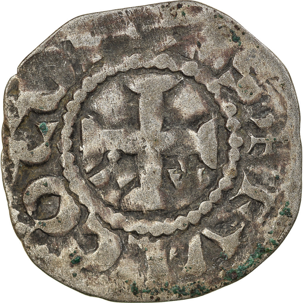 Munten, Frankrijk, Anjou, Foulques V, Denarius, Angers, FR+, Zilver, Boudeau:153