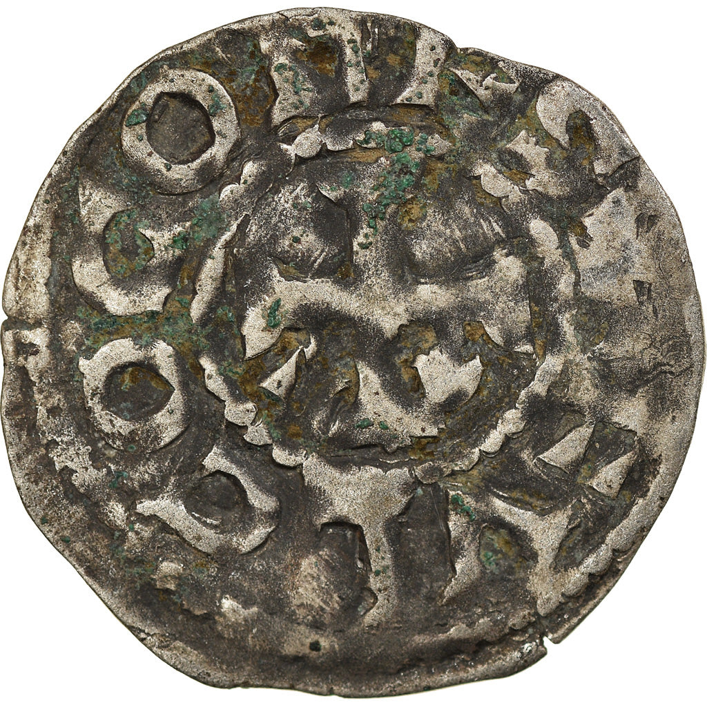 Moneta, Francja, Anjou, Foulques V, Denarius, Angers, VF(30-35), Srebro