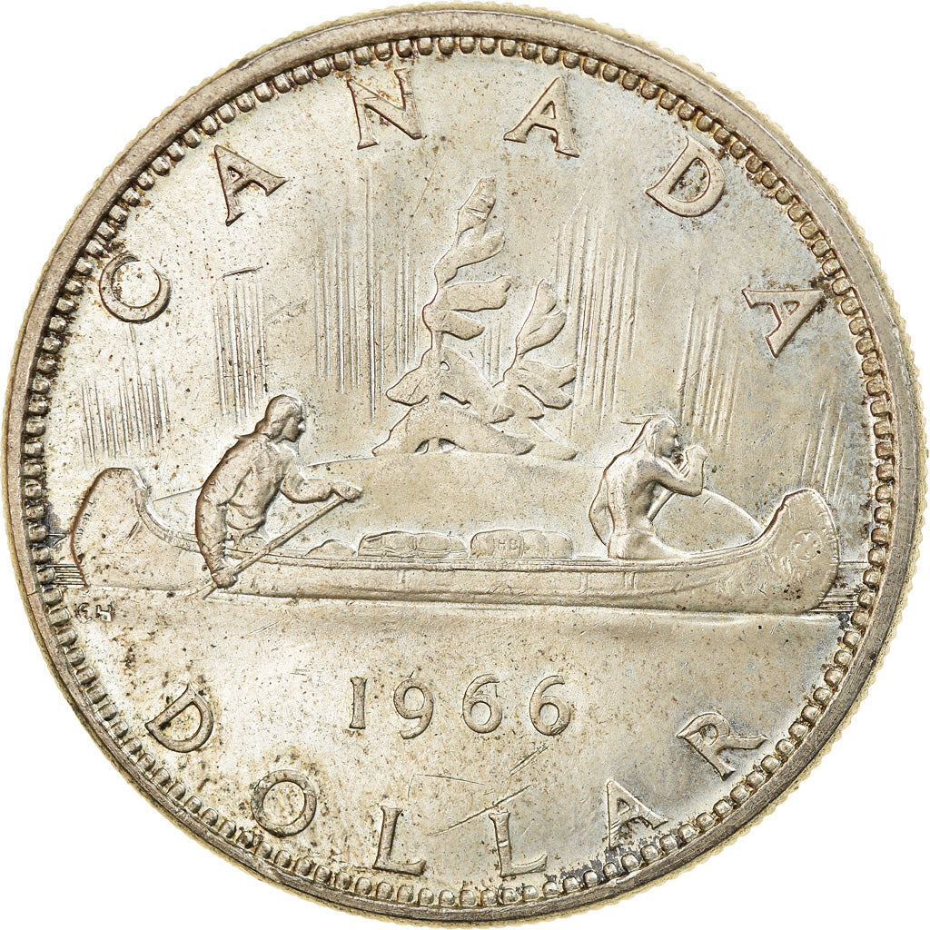 Coin, Canada, Elizabeth II, Dollar, 1966, Royal Canadian Mint, Ottawa