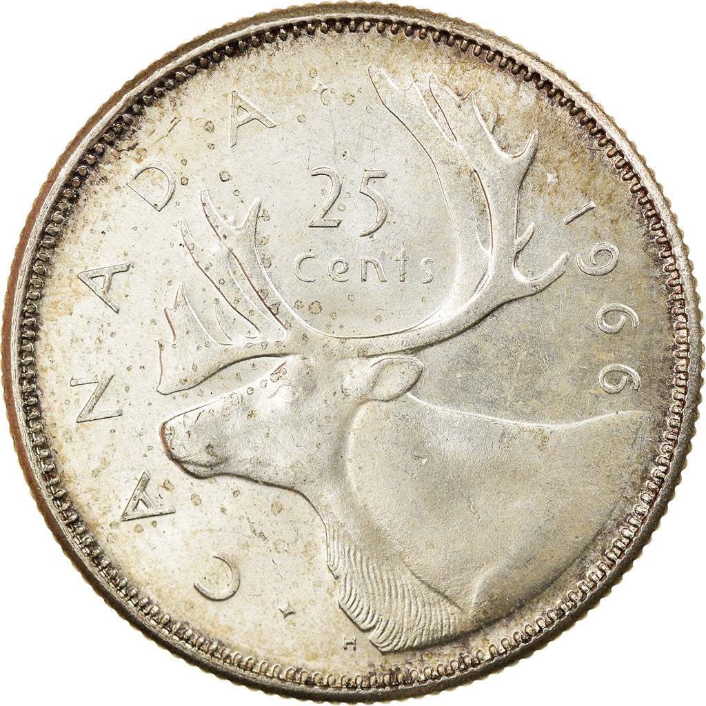Moneta, Canada, Elizabeth II, 25 Cents, 1966, Royal Canadian Mint, Ottawa, SPL-
