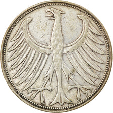 Münze, Bundesrepublik Deutschland, 5 Mark, 1951, Karlsruhe, S+, Silber