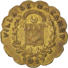 France, 5 Centimes, 1917, EF(40-45), Brass, Elie #10.1, 1.87