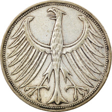 Coin, GERMANY - FEDERAL REPUBLIC, 5 Mark, 1951, Stuttgart, VF(30-35), Silver