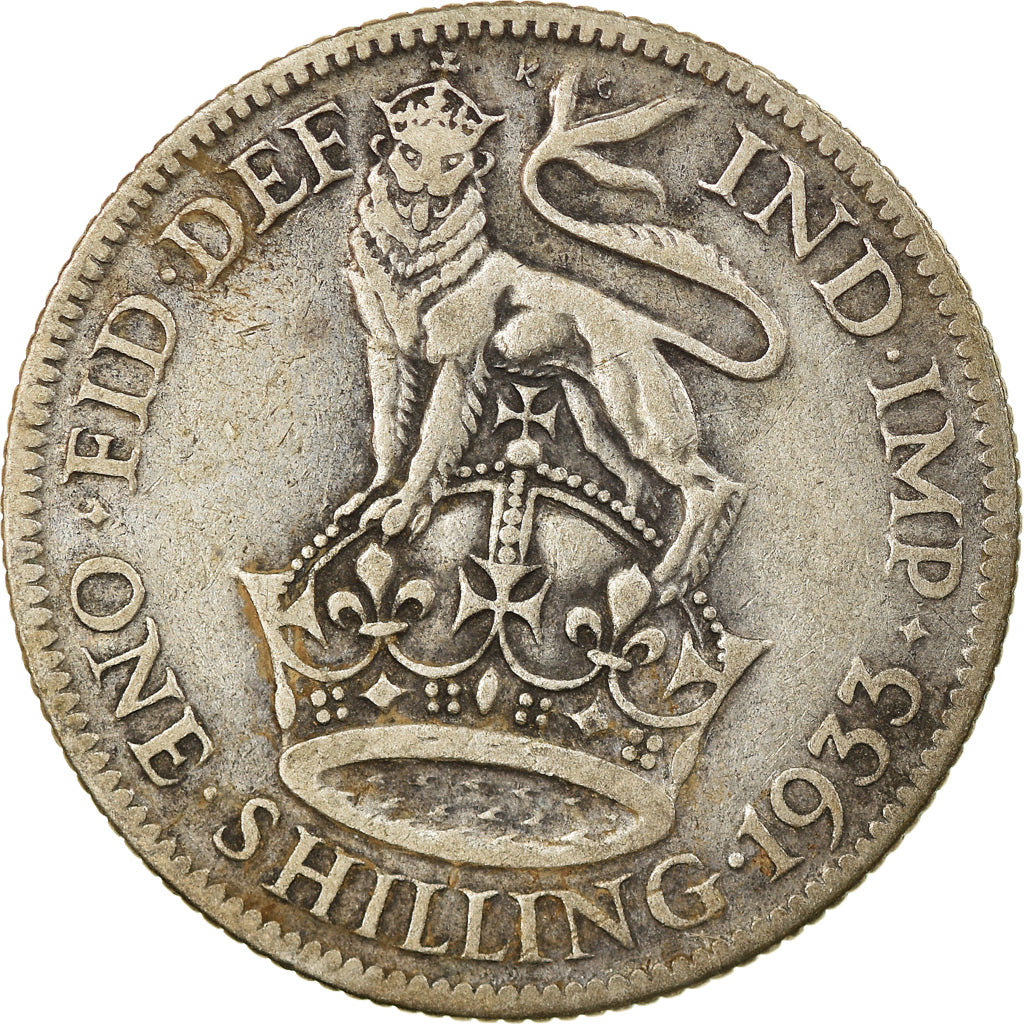 Coin, Great Britain, George V, Shilling, 1933, EF(40-45), Silver, KM:833