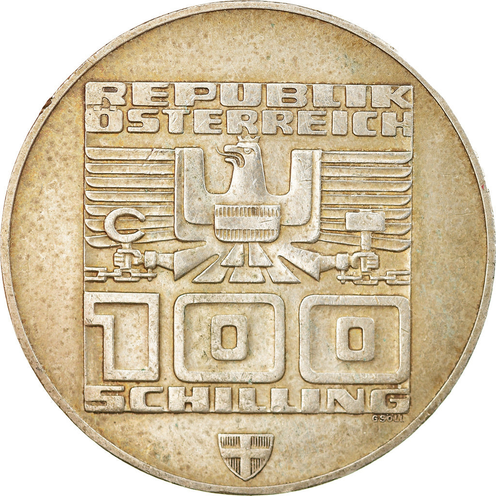 Moneta, Austria, 100 Schilling, 1976, Vienna, AU(50-53), Srebro, KM:2929