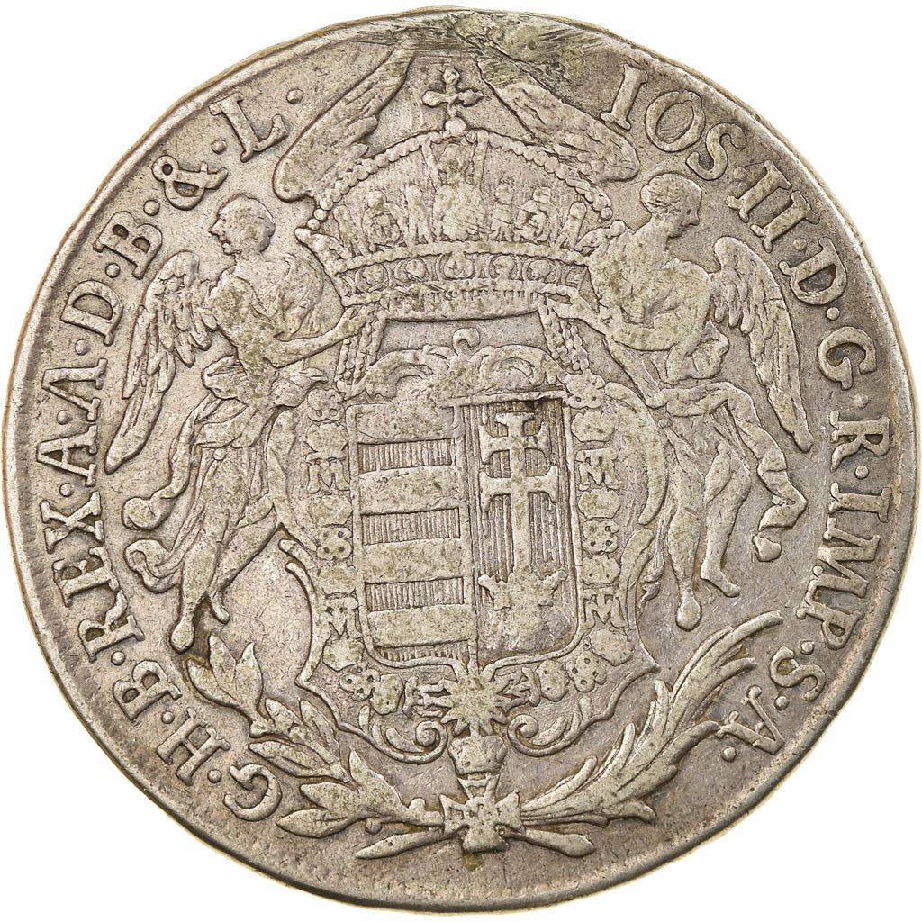 Coin, Hungary, Joseph II, 1/2 Thaler, 1782, Kremnitz, VF(30-35), Silver