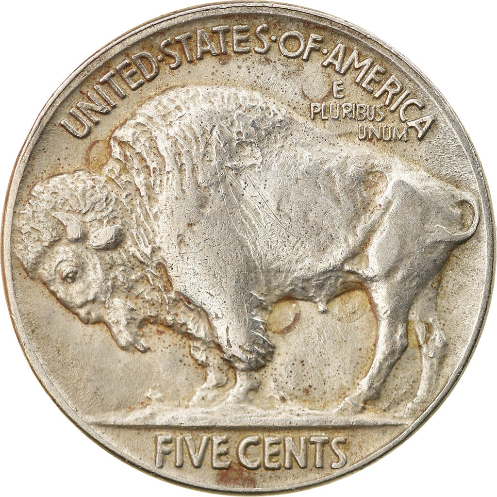 Coin, United States, Buffalo Nickel, 5 Cents, 1917, U.S. Mint, Philadelphia