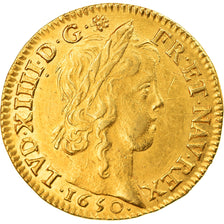 Moeda, França, Louis XIV, Louis d'or à la mèche longue, Louis d'Or, 1650