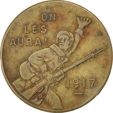France, 25 Centimes, 1917, EF(40-45), Brass, Elie #15.1, 3.17