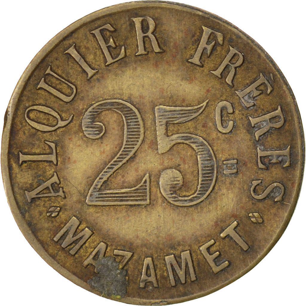 France, 25 Centimes, 1917, EF(40-45), Brass, Elie #15.1, 3.17