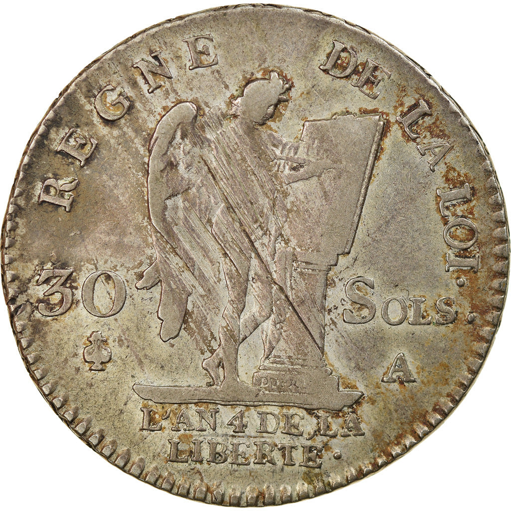 Monnaie, France, 30 sols françois, 30 Sols, 1792, Paris, TB+, Argent