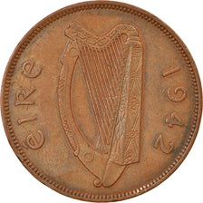 Monnaie, IRELAND REPUBLIC, Penny, 1942, TTB+, Bronze, KM:11