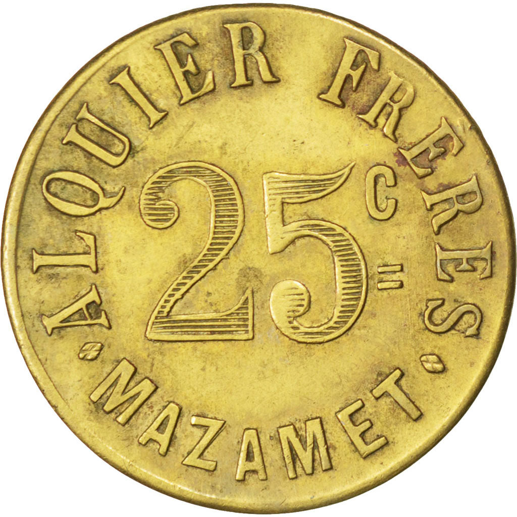 France, 25 Centimes, 1917, EF(40-45), Brass, Elie #15.1, 2.90