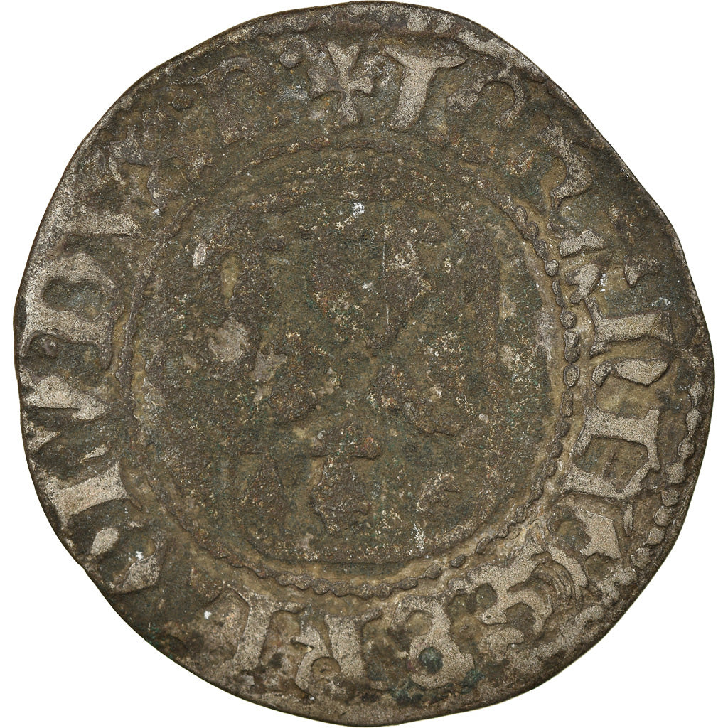 Monnaie, France, Jean V, Blanc à la targe, Blanc, 1430 - 1440, Rennes, Duché