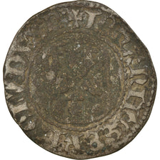 Monnaie, France, Jean V, Blanc à la targe, Blanc, 1430 - 1440, Rennes, Duché