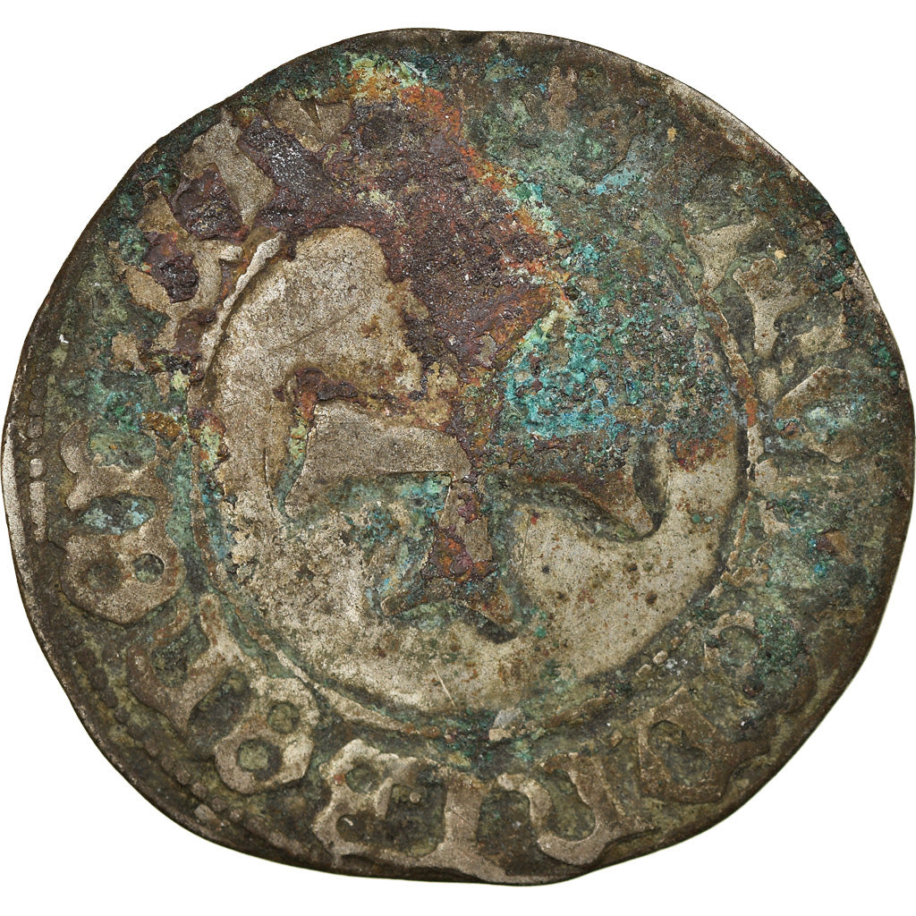 Monnaie, France, Jean V, Blanc à la targe, Blanc, 1430 - 1440, Rennes, Duché