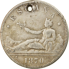 Coin, Spain, Provisional Government, 2 Pesetas, 1870, Madrid, VF(20-25), Silver