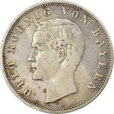 Coin, German States, BAVARIA, Otto, 2 Mark, 1905, Munich, VF(30-35), Silver