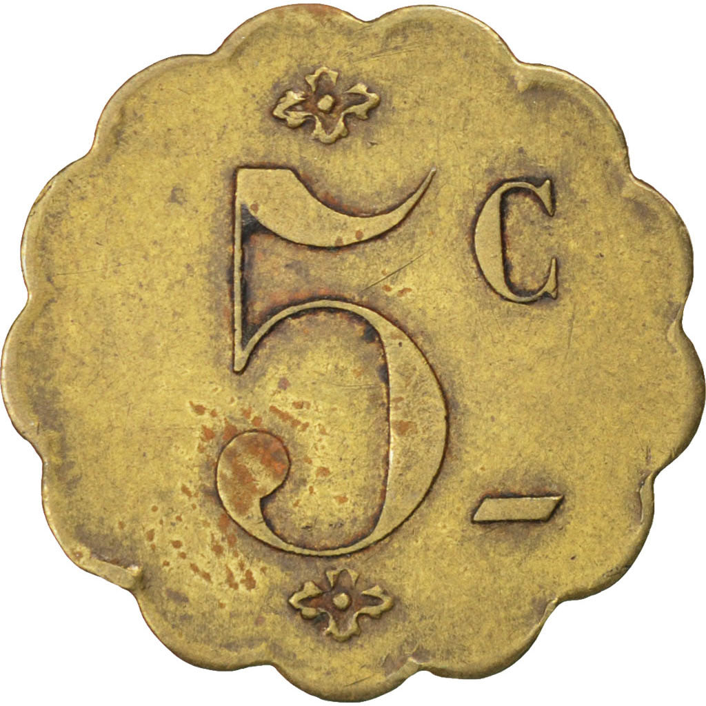 France, 5 Centimes, EF(40-45), Brass, Elie #315.3, 1.73