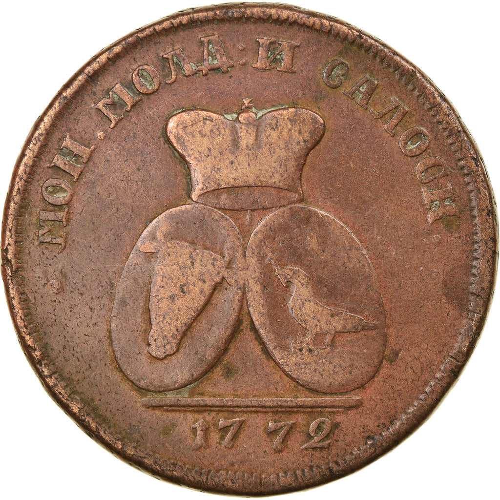 Coin, MOLDAVIA & WALLACHEA, 2 Para 3 Kopeck, 1772, VF(30-35), Bronze, KM:3