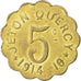 France, 5 Centimes, AU(55-58), Brass, Elie #315.3, 1.74